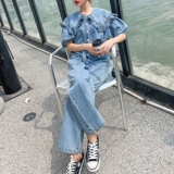 Тонкий комбинезон, штаны, оверсайз, коллекция 2023, рукава фонарики, по фигуре, свободный крой, высокая талия