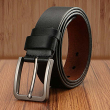 真皮针扣腰带男中年青年休闲商务