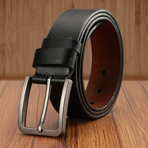 真皮针扣腰带男中年青年休闲商务
