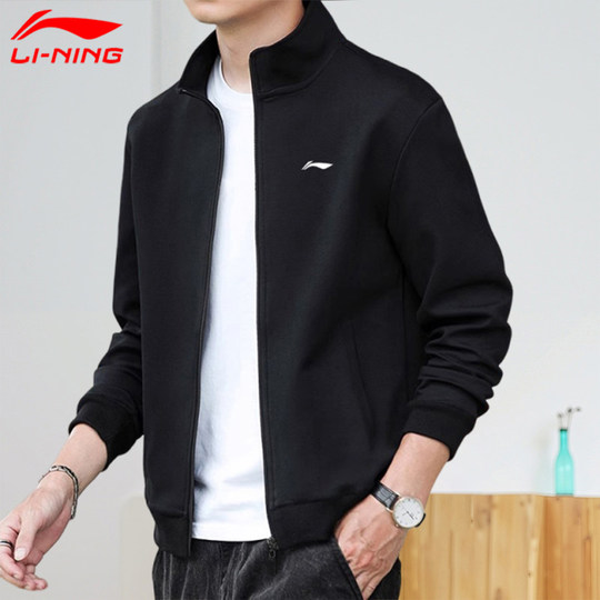 Li Ning 2025 new stand collar sweatshirt sports jacket