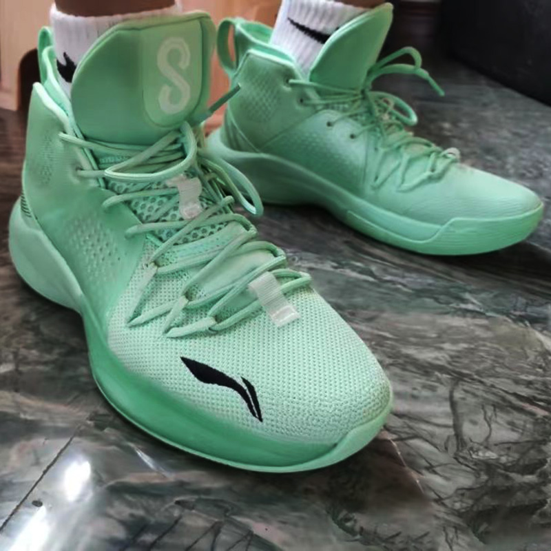 Li Ning Soundspeed 9PE Player Version Sound Speed 8 Mint Green Basket Sneakers with high cylinder sneaker ABAQ 025041