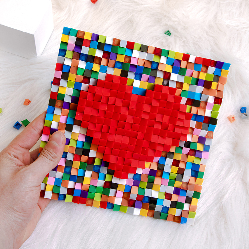 Love photo frame hanging wall building blocks Nordic personality creative handmade diy couple stereoscopic photo frame 8 inch 10 inch table