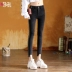 吼 Quần legging thể thao màu đen phụ nữ mặc quần bó sát chân thường xuyên quần co giãn ma thuật quần chín quần - Khởi động cắt shop đồ nữ Khởi động cắt