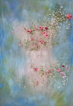 West West Home Exclusive Custom Hand-painted Flowers Background Cloth Newborns Full Moon Background Movie children Photography S004