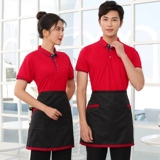 Ресторан ресторан официант рабочая одежда короткая -отель отель Catering Hotpot Hotel Fast Food Milk Tea The Workstor T -Fore Summer Clothing