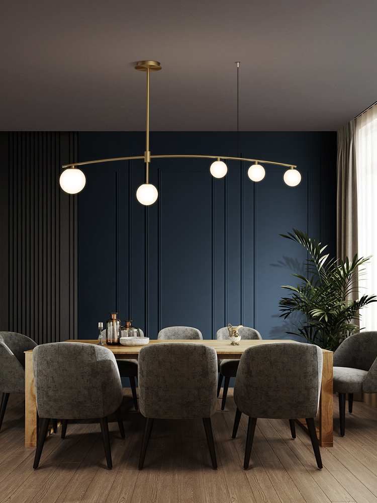 Dining room chandelier Modern simple light luxury dining room lamp Three-head bar chandelier Nordic dining room table lamp Minimalist lamps