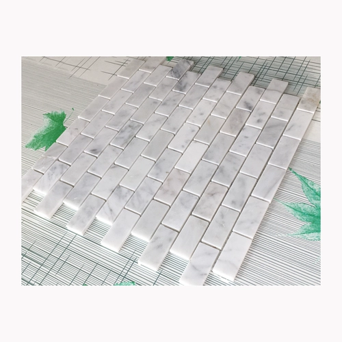 Белый культурный камень, мозаика, наклейки на стену, балконный мрамор, Каррара, белая I-образная орфография, ванная комната, туалет, художественная плитка