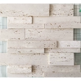 Кремовый травертин мозаика наклейки на стену натуральный мрамор 3d культурный камень бар фон стены культурный кирпич гостиная балкон