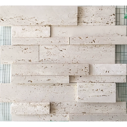 Кремовый травертин мозаика наклейки на стену натуральный мрамор 3d культурный камень бар фон стены культурный кирпич гостиная балкон