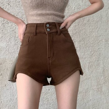 ເດັກຍິງຮ້ອນ denim ສັ້ນ summer ສູງ waist ການອອກແບບ pants ຮ້ອນ