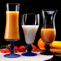 Dispensers Recommended Home Restaurant Bar Eurostyle Unleaded Transparent High Foot Round Juice Milk Tea Glass Cup