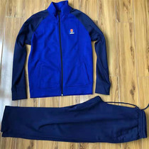 2019 new fire long sleeves fitness training Conserve fans for spring and autumn dual-use flame blue speed dry running sports suit