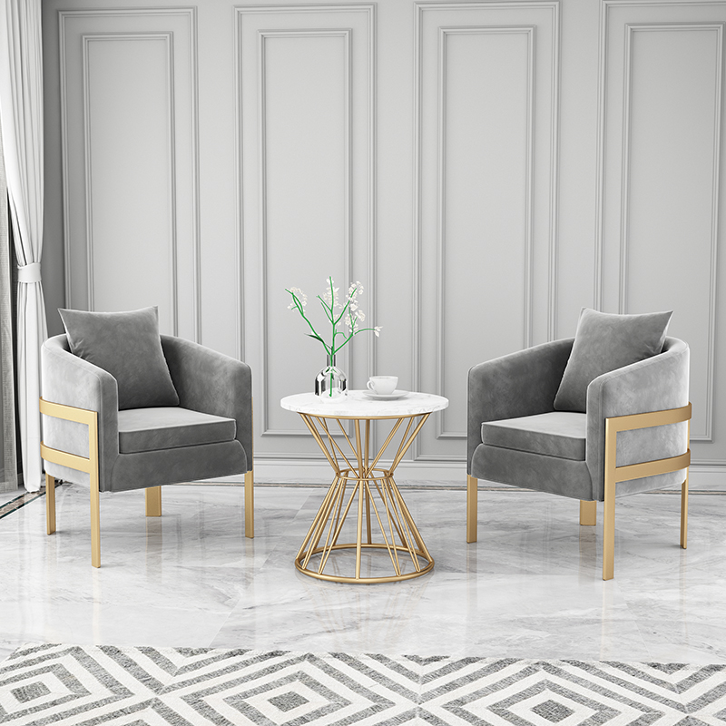 Cloth Art Solo Beauty Salon Sofa Iron Art Hotel Sofa Chair Leisure Area Clothing Shop guests Reception table and chairs Composition