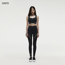SMFK Official hair midnight Black infinity yoga pants fitness tight mesh pants No-mark motion lingerie Shunfeng