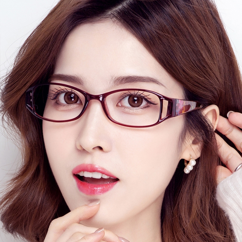 Color-Changing Fashionable Ultra-Light Glasses for Women with Myopia, Suitable for Large Faces, Can Be Customized with Prescription, Blue Light Blocking, Eye Protection, High-End Frames for Middle-Aged and Elderly People