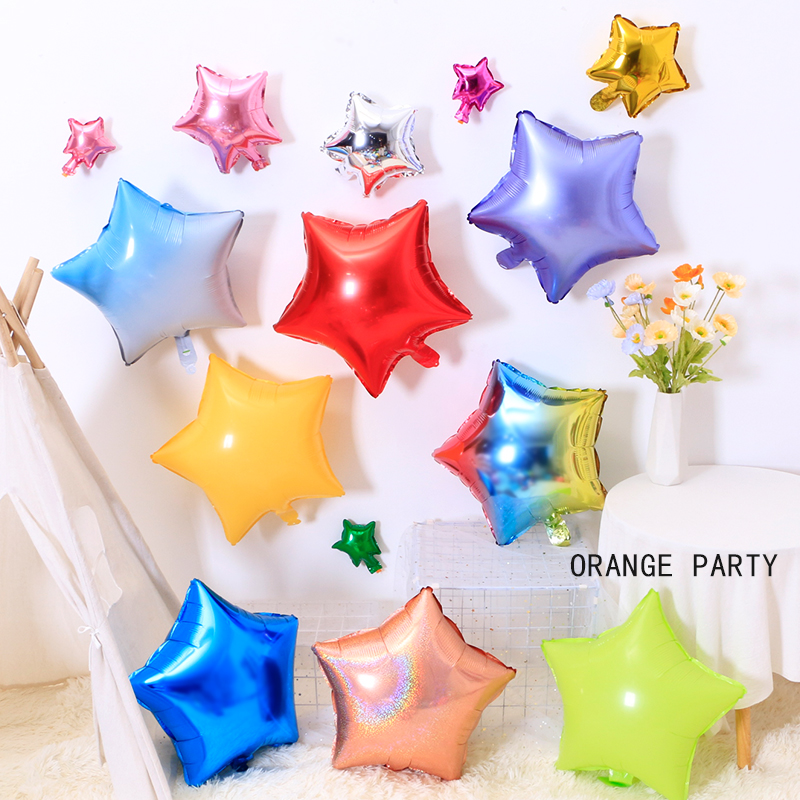5 10 18 24 inch five-pointed star shape aluminum film balloon baby birthday scene layout romantic party decoration