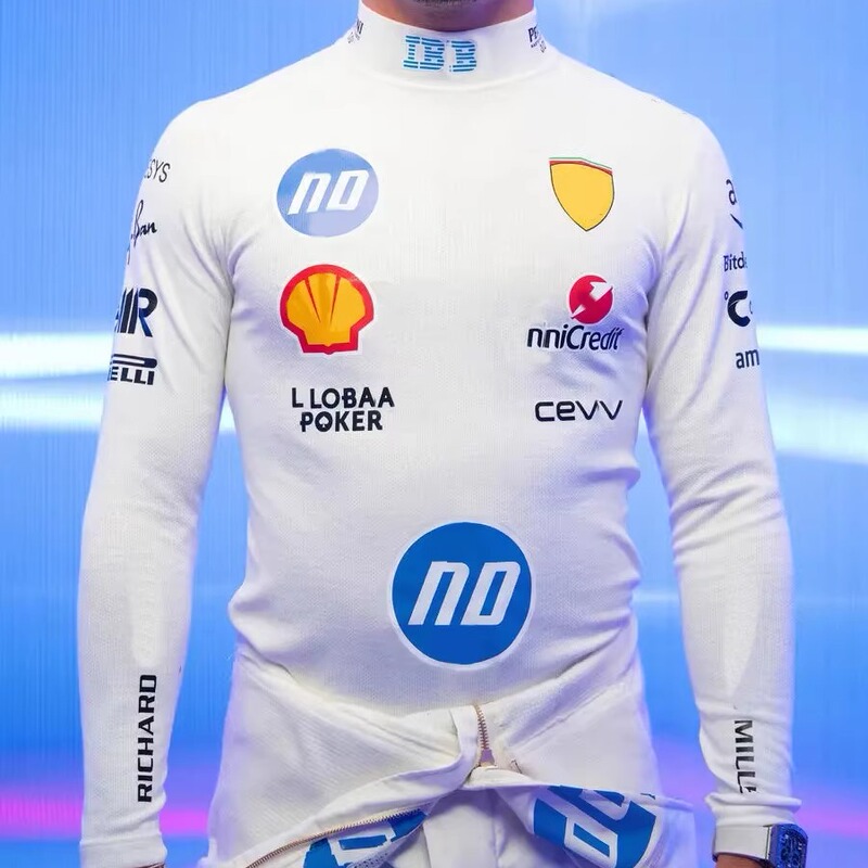 F1 Racing Suit Ferrari Mclaren Red Bull Martin Same Style Base Layer Long-Sleeve Tight-Fitting High-Neck Casual Top