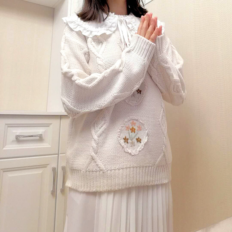 Japanese Vintage Childlike Sweater - Orange