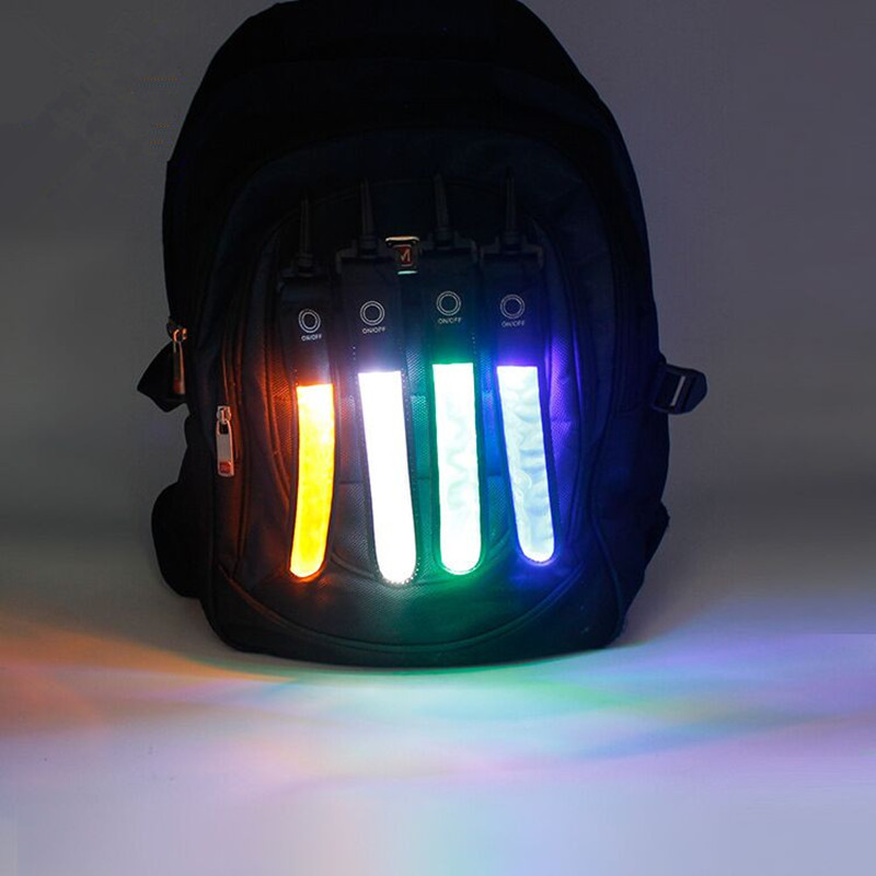 Outdoor night running signal LED safety reflective pendant children's backpack key crash warning lights riding flash lights