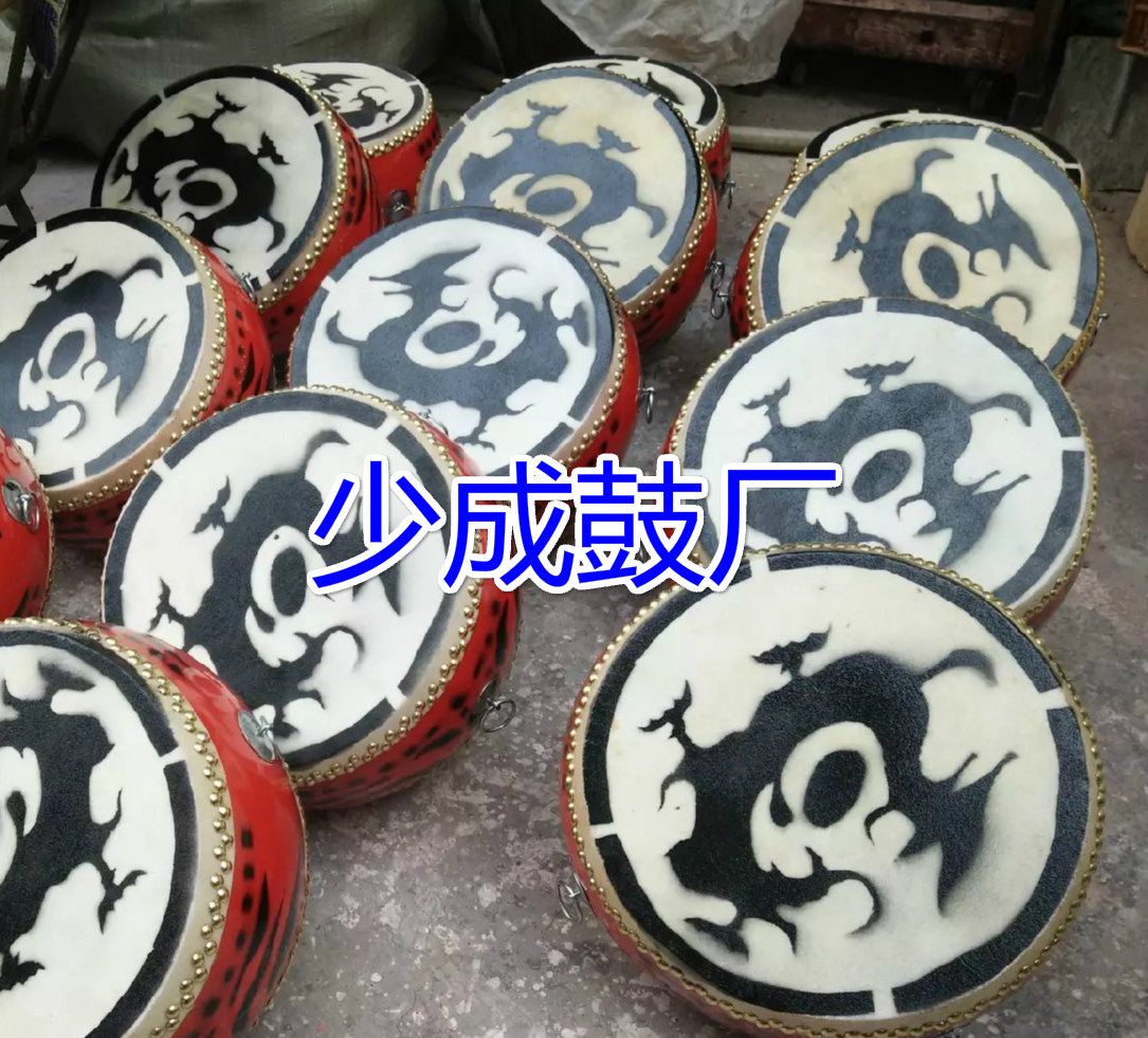 12-inch phase and song pedalling clothing Han Tang dance drum thickened cow leather dance flat drum bearing more than 300 catties