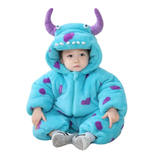 Детский пуховик, милый монстр для выхода на улицу, увеличенная толщина, косплей