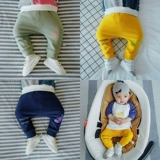 Осенние детские штаны подходит для мужчин и женщин для девочек, эластичная пуля, 0-1 лет