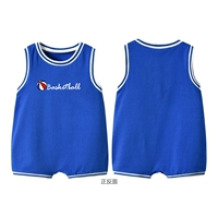Синее баскетбольное боди без рукавов