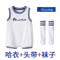 Белая баскетбольная повязка на голову, носки