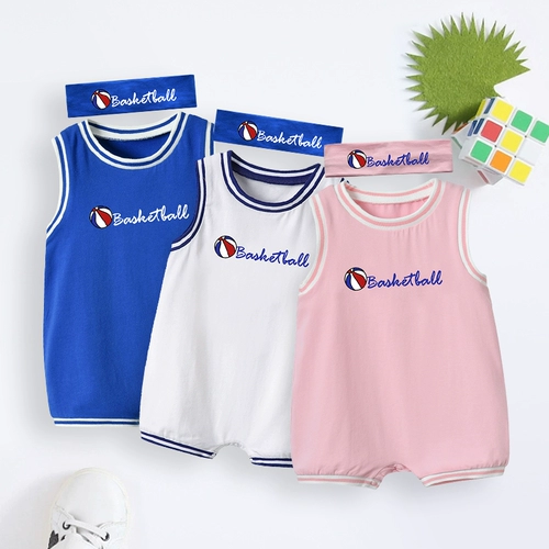 Детское боди, хлопковая летняя одежда подходит для мужчин и женщин для девочек, жилет, спортивный костюм, популярно в интернете, 0-1 лет