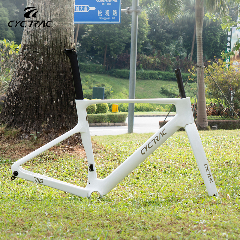 Saitu R18 [Carbon Fiber Frame Set] Road Bike Disc Brake Thru-Axle Carbon Fiber T800 Wind-Breaking Design