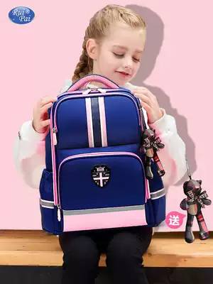 Primary school bag boys 1-3-6 grade to reduce the burden of the first grade backpack children's ultra-light backpack girl