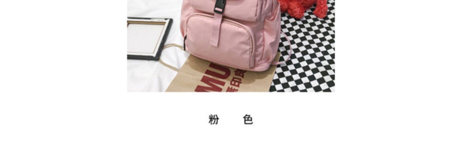 Học sinh trung học cơ sở túi nữ phiên bản Hàn Quốc của học sinh trung học ins gió Harajuku ulzzang đơn giản Sen túi đeo vai nữ ba lô - Ba lô balo nữ đẹp đi học