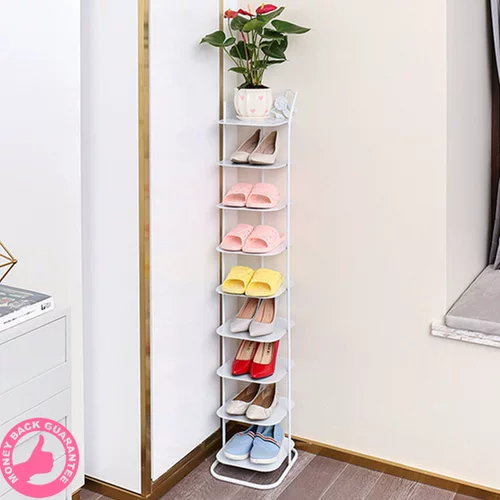 Простая домашняя стойка для обуви железо многослойное многослойное пространство -экономическое общежитие маленькая узкая шкаф дверь дверь хранения Hyundai