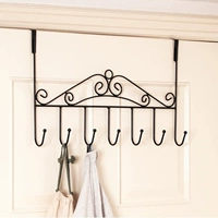Laolon Iron Art Door Crowe 7 подряд крючков творческие висящие подвесные подвесные крючок крюк без ногтей без следов крючков, чтобы купить 2 Get 1