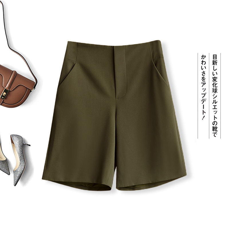 High-Waisted Tummy-Concealing Slimming Women's Shorts 2026 Spring/Summer New Thin Casual Structured Stylish Bermuda Shorts