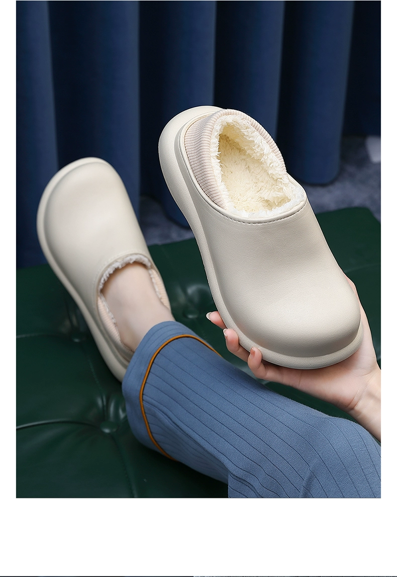 Operating room nurse shoes for women in autumn and winter soft-soled outer wear increased waterproof anti-slip thick-soled medical cotton slippers for women in winter