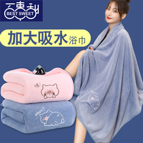 Bath towel household cotton absorbent female couple pair of absorbent quick-drying without hair loss Mens special large towel thin