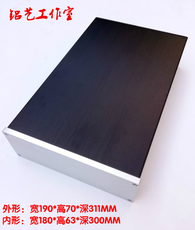 190*70 all-aluminum ear amplifier pre-stage amplifier instrument power controller Two-piece aluminum box aluminum shell 1970 main shell