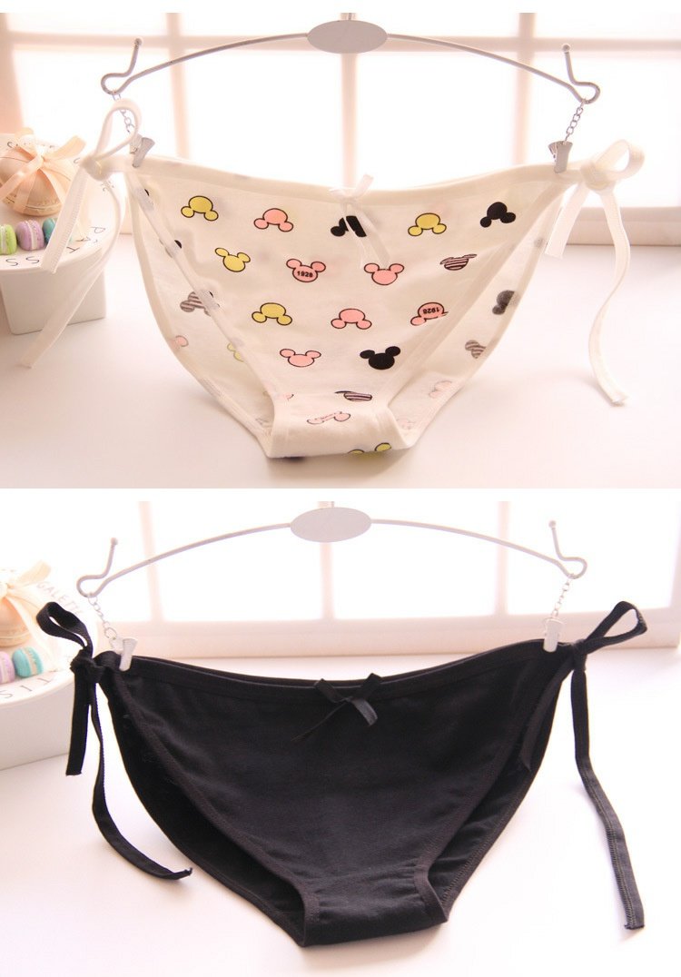 Hai nhân dân tệ ít COS sọc béo lần Hatsune ren dây cotton gợi cảm nữ hoạt hình tam giác đồ lót bán buôn đồ lót big size