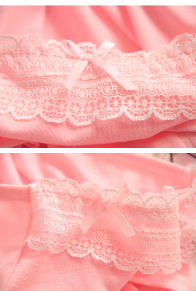 Chất liệu cotton ngọt ngào nơ cotton cô gái ren bên eo thấp sinh viên dễ thương tam giác nữ bán buôn quần lót trẻ em