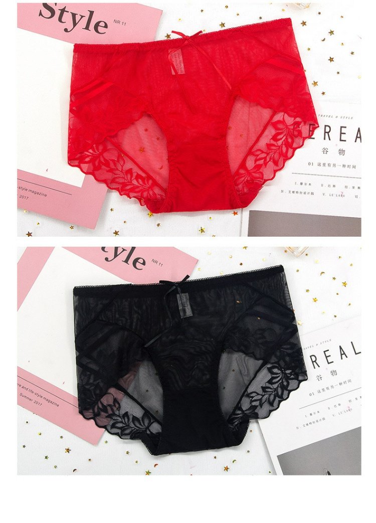 Đồ lót nữ eo thấp ren gợi cảm cotton nóng bỏng 裆 Đồ lót lưới ở eo băng lụa liền mạch bán buôn đồ lót nữ
