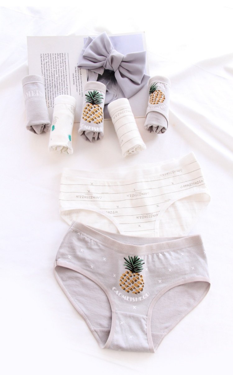 Sinh viên nữ dễ thương đồ lót cotton 裆 eo hông hông ngọt ngào tuần cô gái tam giác quần short đầu quần lót nữ cotton hoạt hình