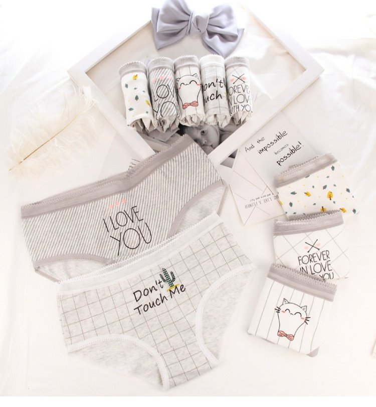 Quần lót nữ sinh viên cotton nữ 裆 100% cotton không kháng khuẩn liền mạch eo giữa cô gái gợi cảm bán buôn quần lót nữ sinh