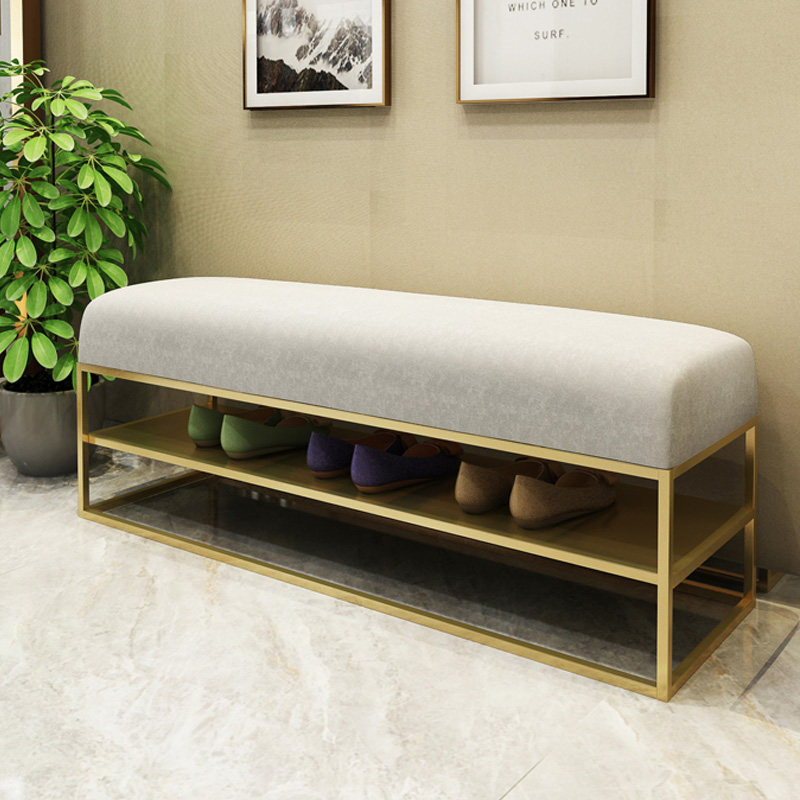 Shoe Cabinet Bench integrated Home Nordic doorway Entry into the door Wearing Shoes Strip Stool Soft Bag for shoe stools SF501