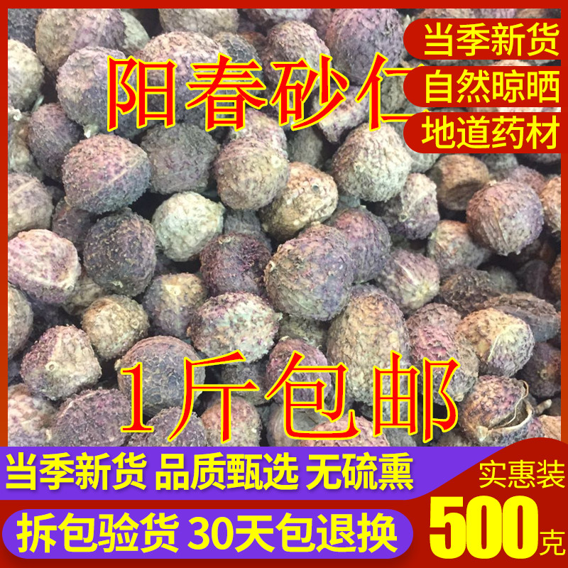 Spring sand Renyang Chun specialty high quality raw sun spring sand kernel soup bubble tea steamed meat original spring sand kernel 500 grams