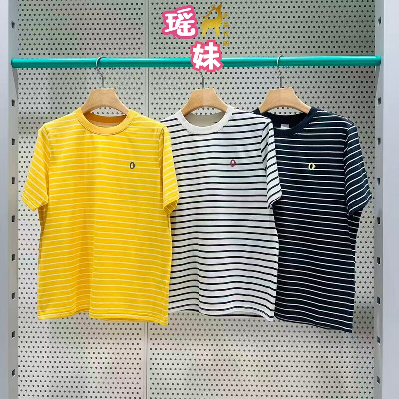 Same Day Delivery! Zug Genuine 26 Summer 1 Casual Coolmax Quick-Drying Striped Short-Sleeve T-Shirt A0261Ts30 Original 795