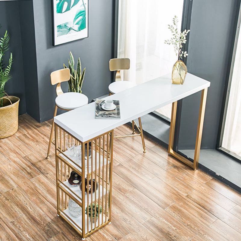 Nordic Marble Bar Table Table Home Minimalist Living Room Partition Comfort High Foot Table And Chairs Wine Cabinet Strip Table And Chairs Combination 