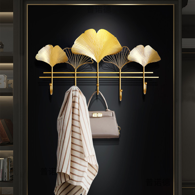 Entrance free punch hanging hook creative entrance clothes hook coat hat hook wall hanging hanger wall hanging wall behind the door