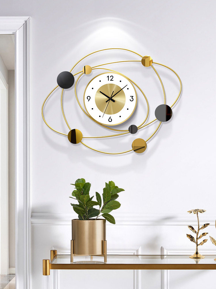 Universe light luxury silent wall clock Living room household fashion watch Creative personality decoration Simple modern wall clock