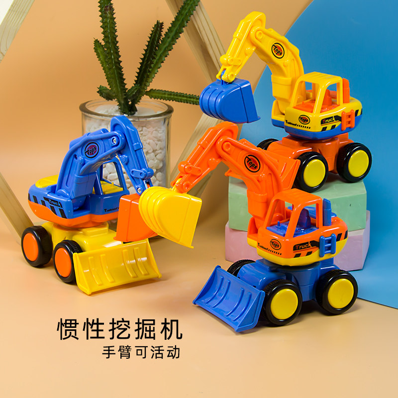 Baby Baby Inertial Engineering Car Pushback Small Car Freaks 1 1 3 Year Old Boy Toy Dredger Digger